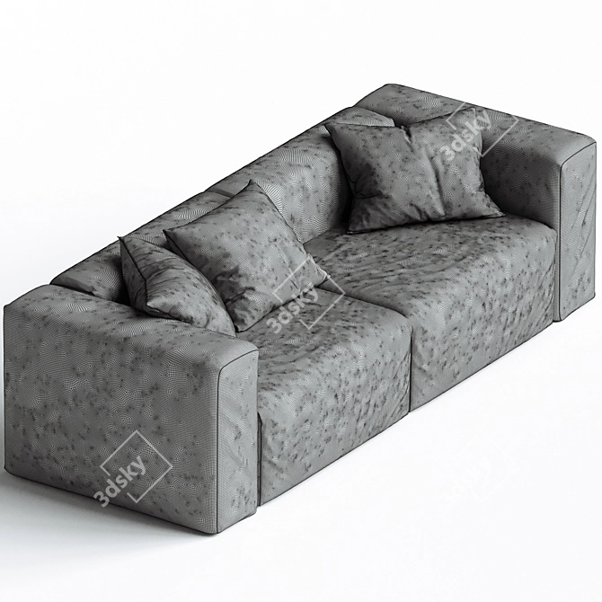 Cozy 2-Seater Sectional Sofa 3D model image 3