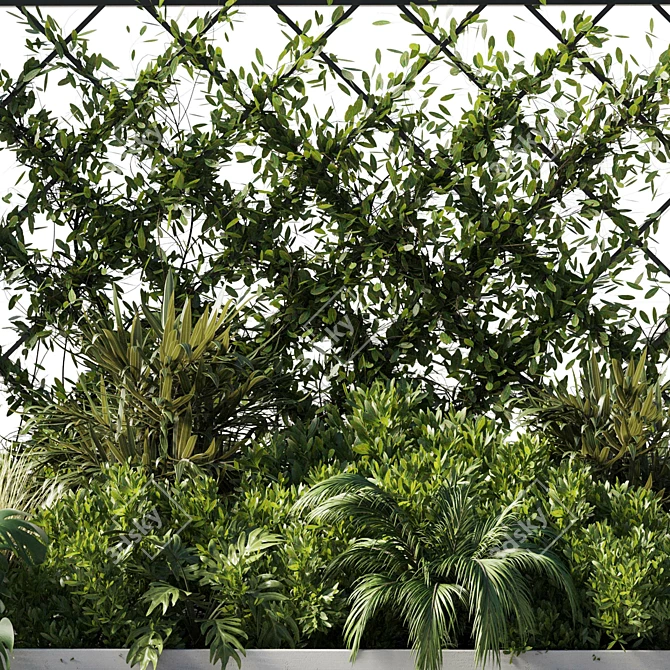 Garden Ivy Fence Set 3D 3D model image 4