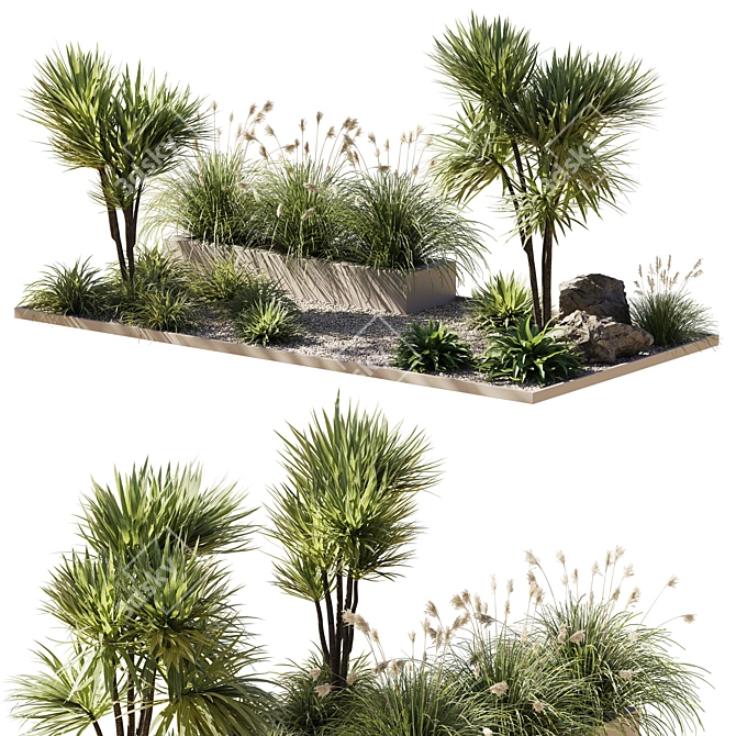 Lush Outdoor Plant Collection 15 3D model image 1
