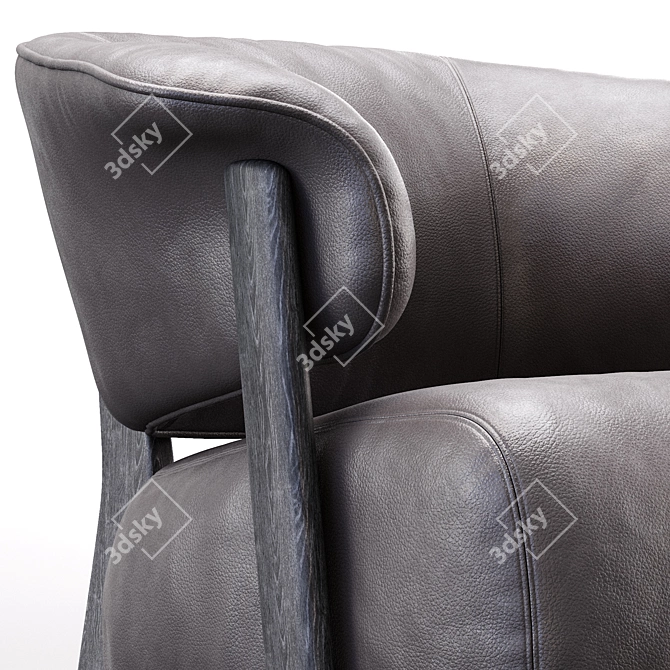 Sophisticated BACK WING Designer Chair 3D model image 6