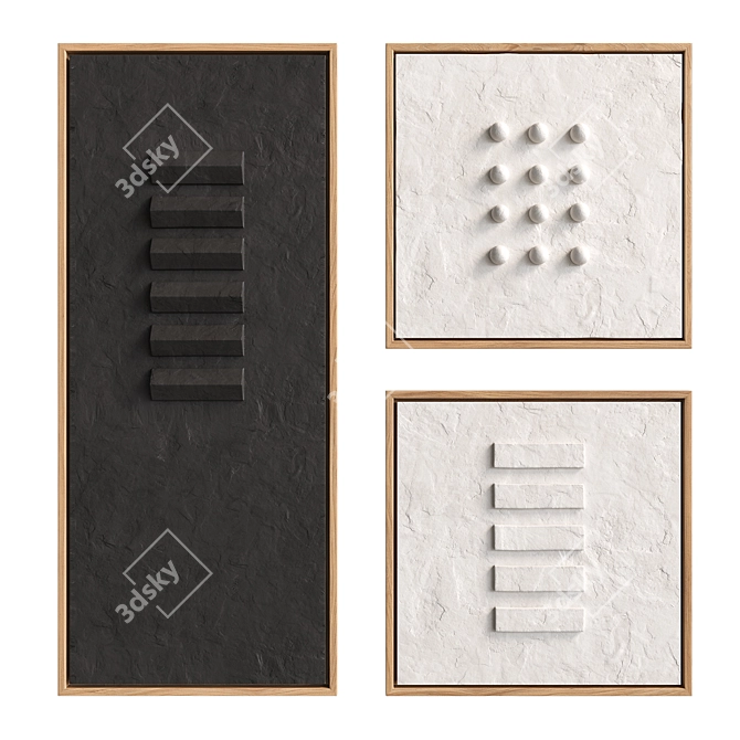 3D Relief Art Sculpture Texture 3D model image 1