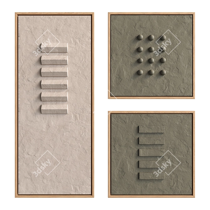 3D Relief Art Sculpture Texture 3D model image 2