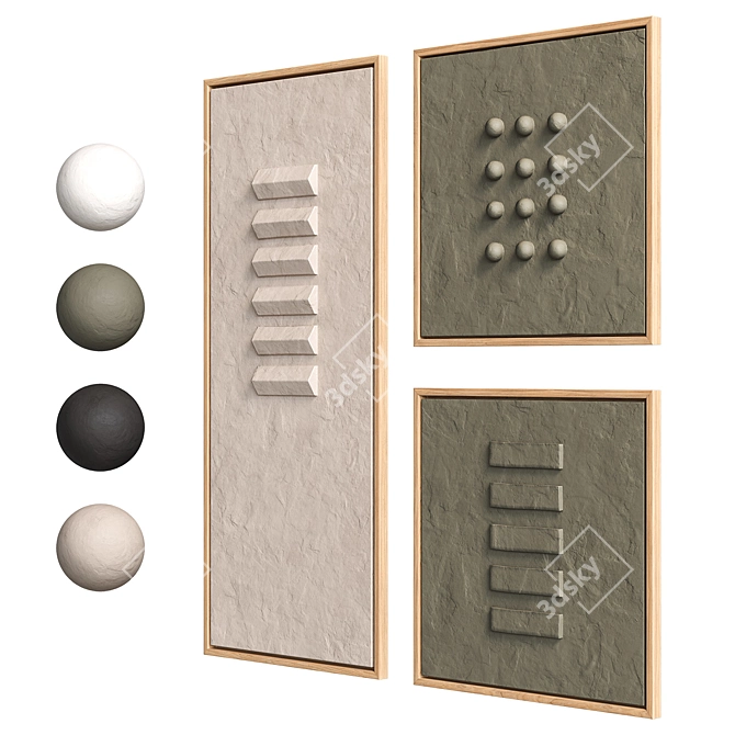 3D Relief Art Sculpture Texture 3D model image 3