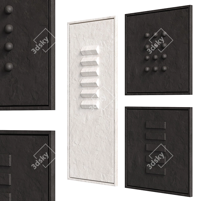 3D Relief Art Sculpture Texture 3D model image 4