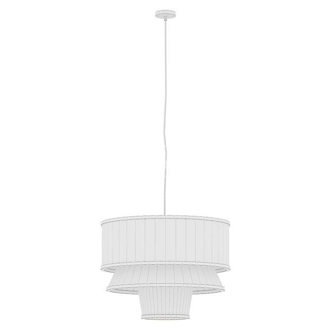MODERN BRUNA WALNUT PENDANT LIGHT 3D model image 2