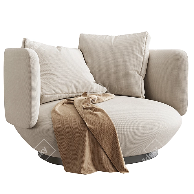 Modern Swivel Armchair by Wentz 3D model image 6