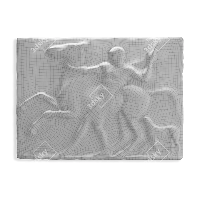 Greek Horse Relief Wall Decor 3D model image 5