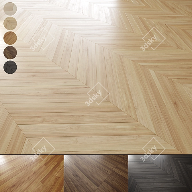  Oak Floor Texture Pack 3D model image 1