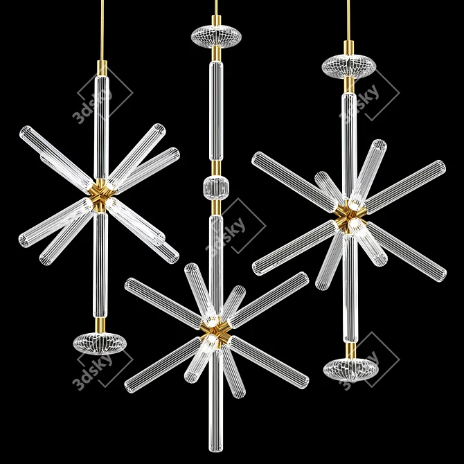 Elegant Lasvit Pendant Lighting 3D model image 1