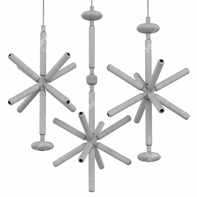 Elegant Lasvit Pendant Lighting 3D model image 2