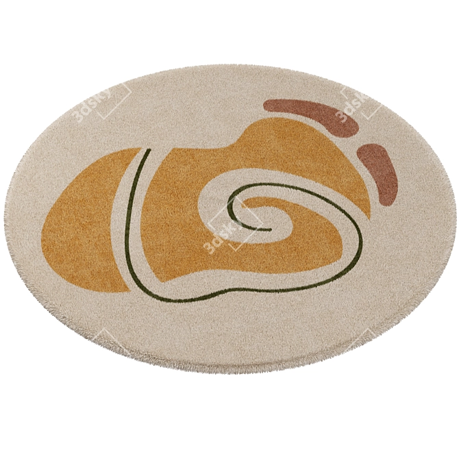 Fun Kids' Rug Set: Round 3D model image 3