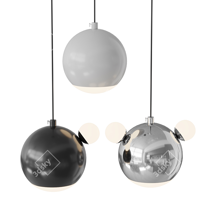 Game Style LED Pendant Lamp 3D model image 2