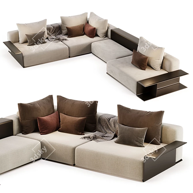 Modern Westside Sofa Poliform 3D model image 1