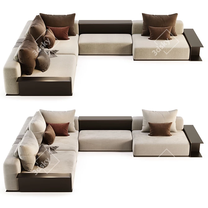 Modern Westside Sofa Poliform 3D model image 2