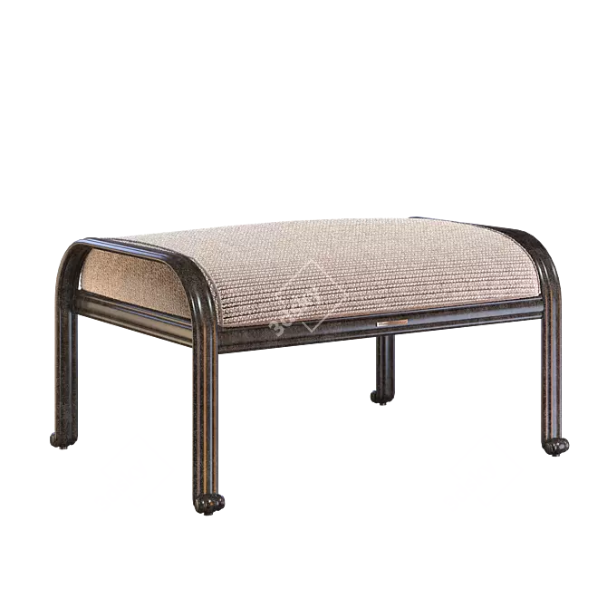 Classic Padded Stool, OG777GMw 3D model image 1