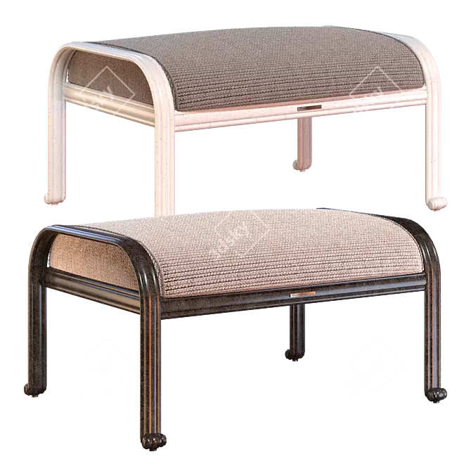 Classic Padded Stool, OG777GMw 3D model image 8