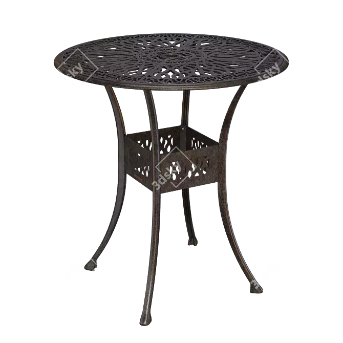 Classic Bar Table Черный, Белый 3D model image 1