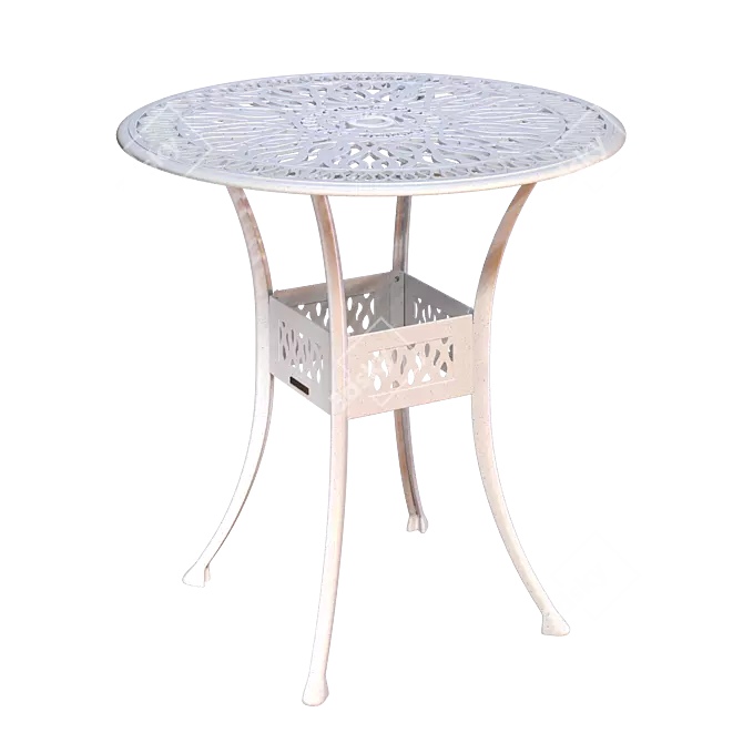 Classic Bar Table Черный, Белый 3D model image 2