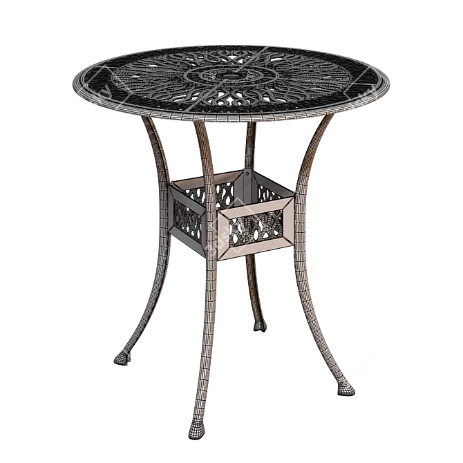 Classic Bar Table Черный, Белый 3D model image 7