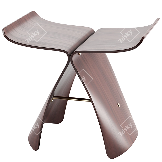 Butterfly Stool 3D Model Vitra 3D model image 2