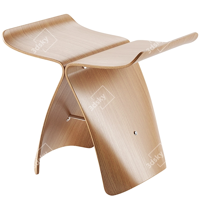 Butterfly Stool 3D Model Vitra 3D model image 3