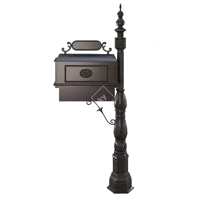 Cherry Orchard Mailbox With Shelf 3D model image 2