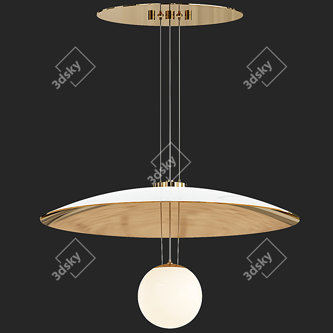 Modern Pendant Light Fixture - Stowe 3D model image 3