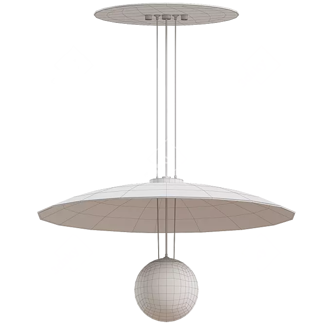 Modern Pendant Light Fixture - Stowe 3D model image 4