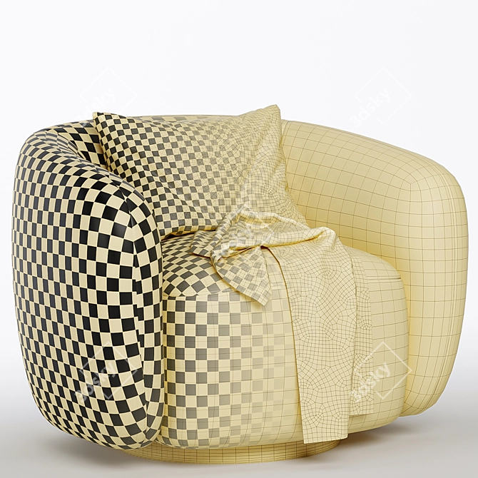 Elegant Eichholtz Roxy Swivel Chair 3D model image 6