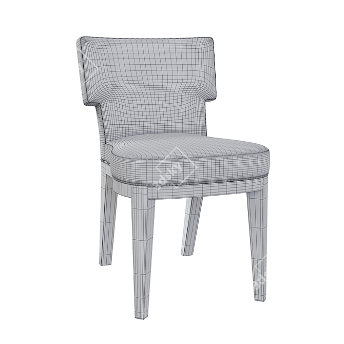 Elegant Philippe Hurel Chair Niels 3D model image 3