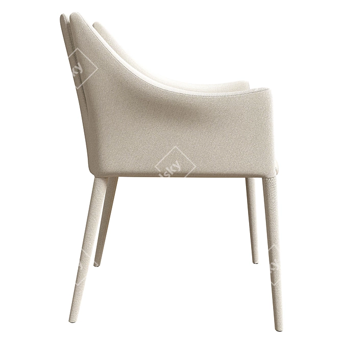 Modern Ergonomic Vela Chair 3D model image 2