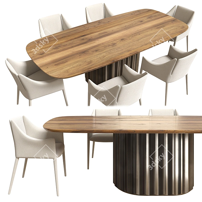 Modern Dorian Table For Stylish Dining 3D model image 4