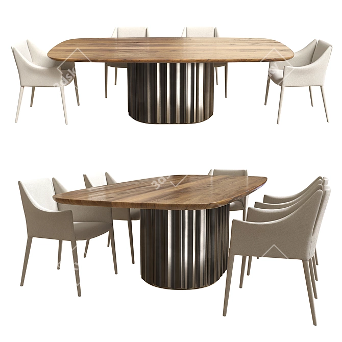 Modern Dorian Table For Stylish Dining 3D model image 5