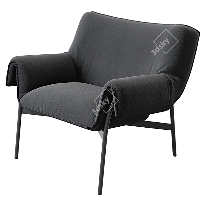 Contemporary Wrap Lounge Chair - Enhance Your Space 3D model image 1