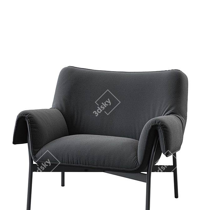 Contemporary Wrap Lounge Chair - Enhance Your Space 3D model image 2