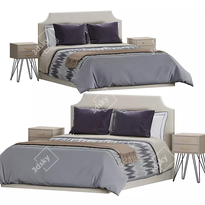 Adona Bed Set, divan.ru 3D model image 1