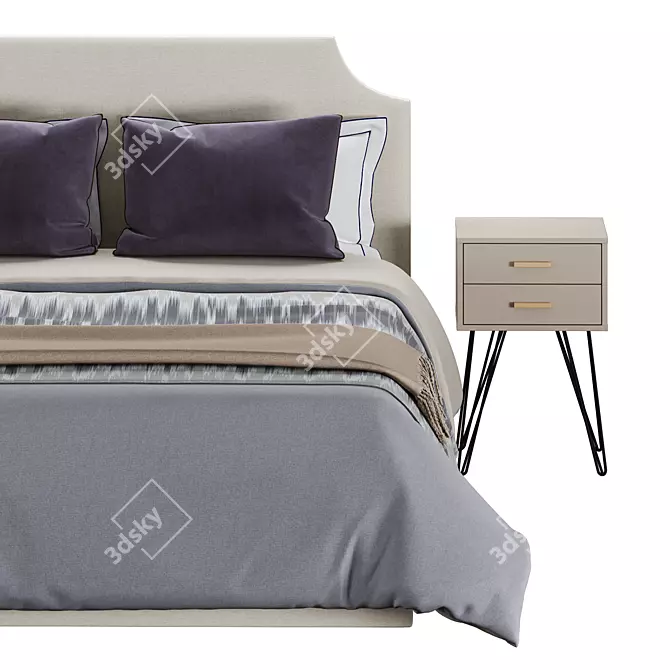 Adona Bed Set, divan.ru 3D model image 3