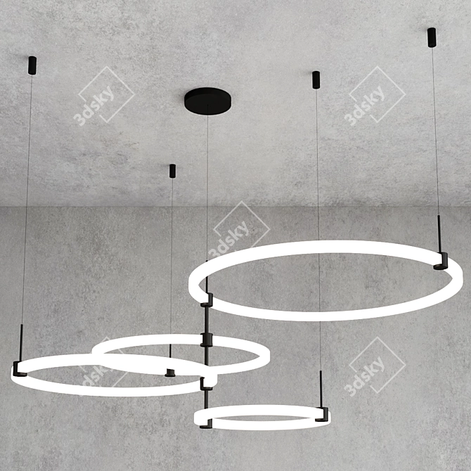 Elegant BRUNI Chandelier by Kuzco 3D model image 2