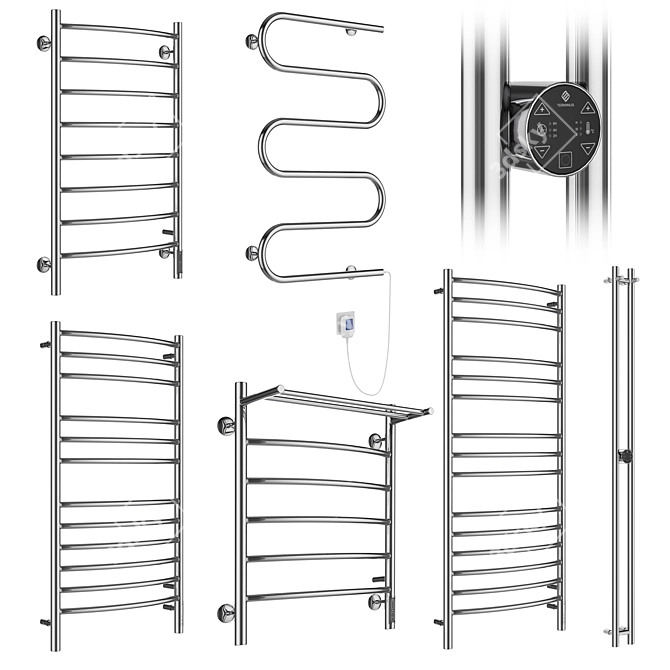 Terminus 1 Towel Warmers Set 3D model image 1