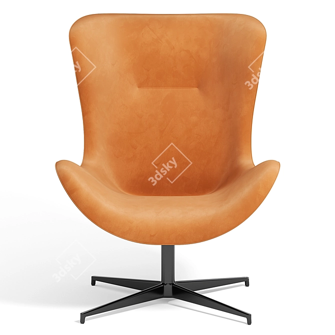 Sculptural Oolong Chair Design 3D model image 2