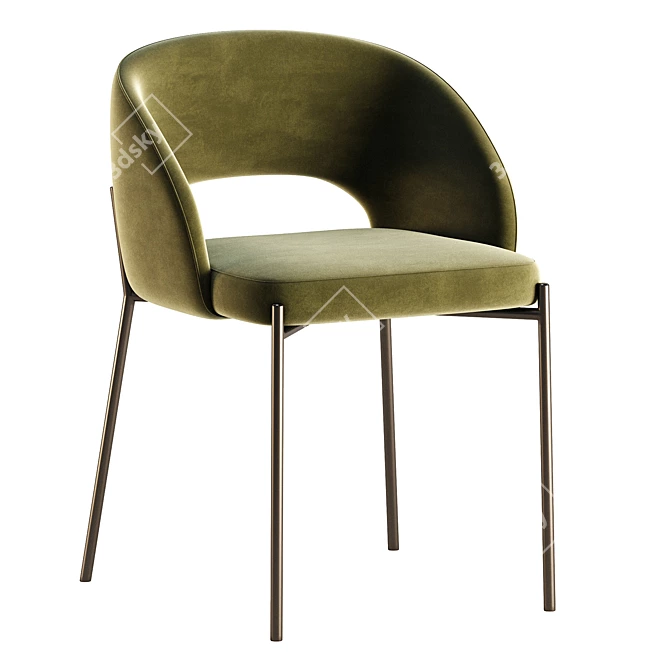 Contemporary Kitchen Chair Halmar K455 3D model image 3