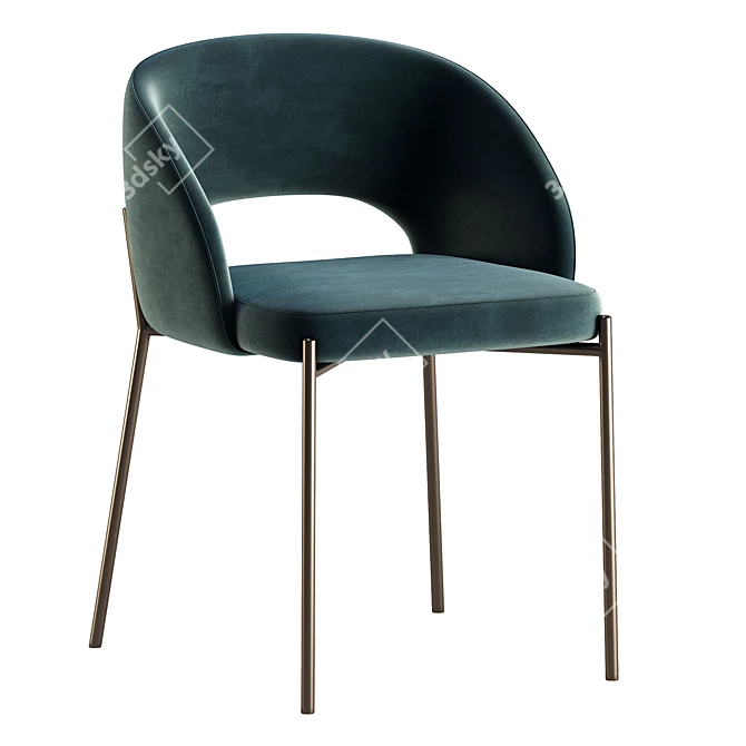 Contemporary Kitchen Chair Halmar K455 3D model image 4
