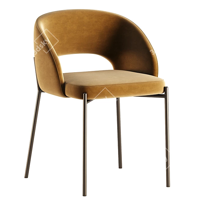 Contemporary Kitchen Chair Halmar K455 3D model image 5