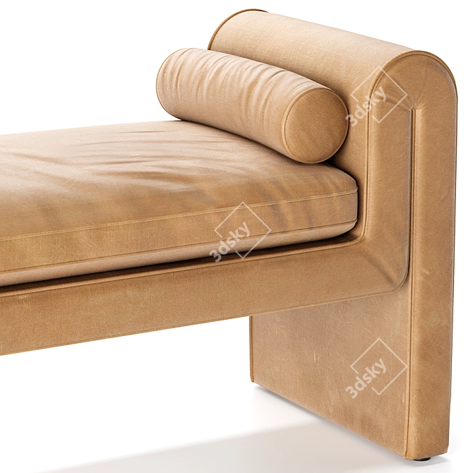 Modern Mitchell Accent Bench in 2 Tones 3D model image 3