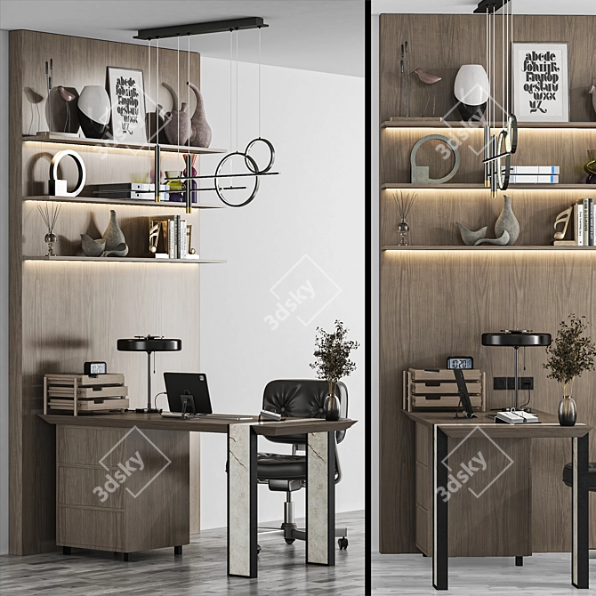 Modern Office Set Bundle 3D model image 2