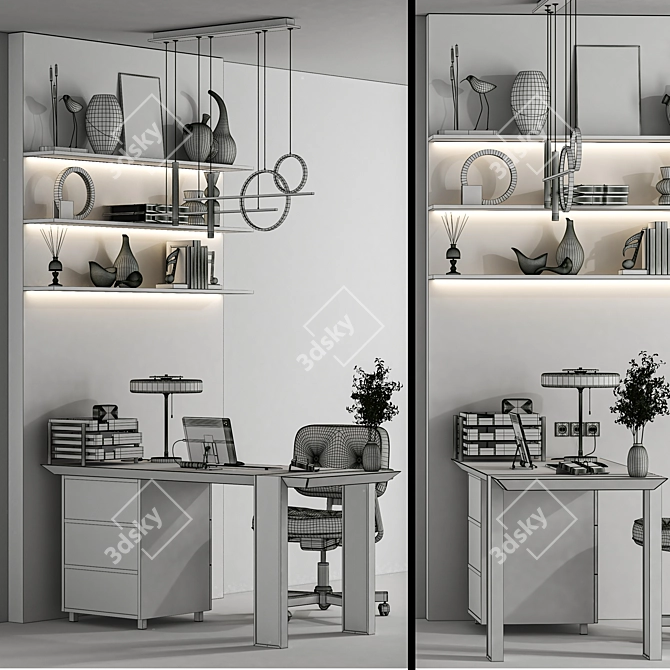 Modern Office Set Bundle 3D model image 4