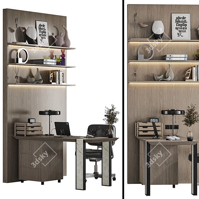 Modern Office Set Bundle 3D model image 5