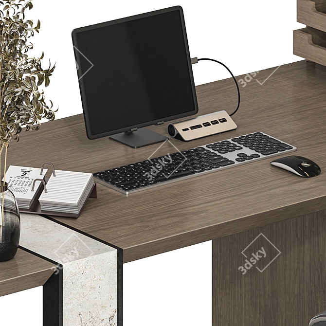 Modern Office Set Bundle 3D model image 7