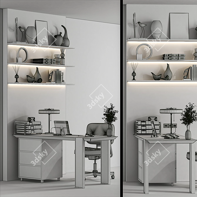 Modern Office Set Bundle 3D model image 8