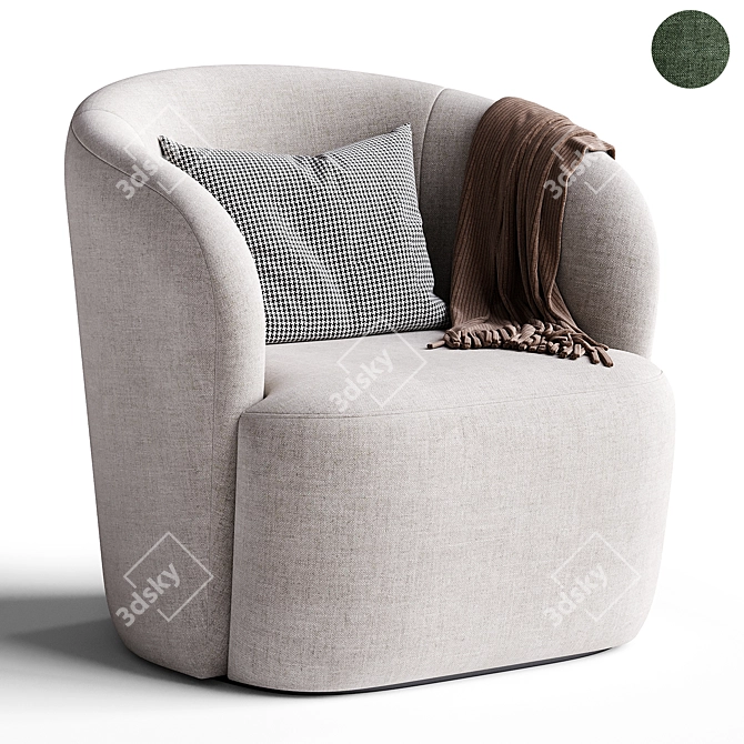 Modern Ritz Chair 3D Model 3D model image 1